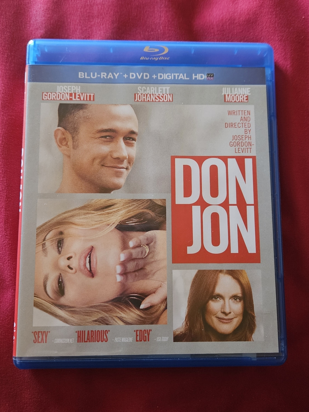 Don Jon Blu-ray + DVD + Digital HD - Red & Blue Cover